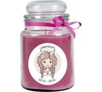 Bougie parfumée en pot - Signe astrologique ( lavande ) 500gr - 110 heures - Capricorne