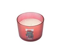 Bougie parfumée en verre avec 3 mèches "Essentiel" - Fruits Rouges - D11 x 8 cm