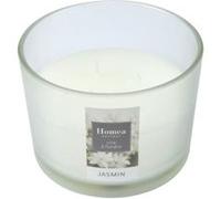 Bougie parfumée en verre avec 3 mèches "Essentiel" - Jasmin - D11 x 8 cm G