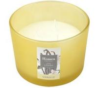 Bougie parfumée en verre avec 3 mèches "Essentiel" - Vanille - D11 x 8 cm G