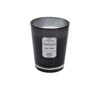 Bougie Parfumée en Verre Bullé Gris Foncé Senteur Musc Blanc H16cm -