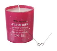 Bougie parfumée fleurs de printemps MARBELLA rouge + bracelet surprise