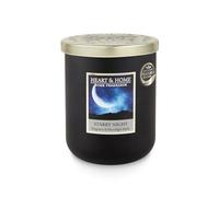 Bougie parfumée grande jarre 320g-75h senteur Nuit étoilée (bergamote, lavandin, géranium, petit grain) - Heart & Home