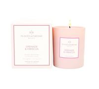 Bougie Parfumée Grenade & Hibiscus - 180 g avec Étui - Bougie Naturelle en Cire de Soja - Fragrance Fruitée & Florale - Fabriquée en Provence - Longue Durée - Idée Cadeau Été