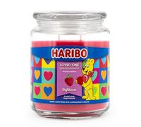 Bougie parfumée Haribo™, 2 mèches, H x D : 13 x 10 cm, 100h de combustion, bougie en verre, idée cadeau