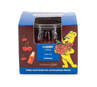 Bougie parfumée Haribo™ 85 g, H x D : 6,5 x 8 cm, en verre, cire de paraffine, idée cadeau, coffret, rouge foncé