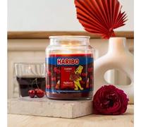 Bougie parfumée - HARIBO - Cerise Cola - 510g - Double mèche - Parfum fruité - Design contemporain