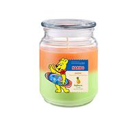 Haribo Exotic - Bougie parfumée fruité - Longue durée de combustion (100 h) - 2 couches dans un verre - Grande bougie parfumée (510 g)