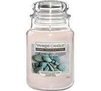 YANKEE CANDLE Stony Cove Bougie parfumée avec Fleur d'orange Douce et musc Blanc Taille L