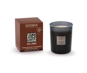 Bougie parfumée initiale teck & tonka