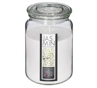Atmosphera – Bougie parfumée Jasmin – Pot en verre avec couvercle 510 g
