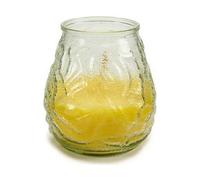 Bougie parfumée jaune transparent citronnelle 9 x 9,5 x 9 cm (6 unités)