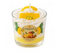 Bougie Parfumée Limoncello Bakcello - Cire Végétale Soja & Colza 130 g - ~23h de Combustion - Parfum Citron Gourmand, Caramel & Vanille - Bougie Artisanale Made in France - Idée Cadeau