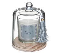 Bougie parfumée Loli 130g avec cloche verre douceur de lin - Atmosphera createur d'interieur