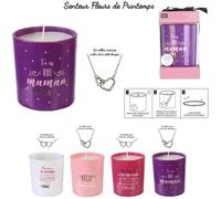 Bougie parfumée - MAMAN BIJOU SURPRIS - fleurs de printemps - Verre - 120g