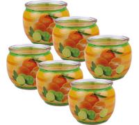 Bougie parfumée Motif Pack de 6 Citrus Fruits