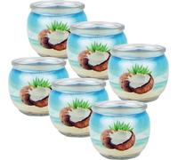 Bougie parfumée Motif Pack de 6 Coconut
