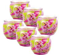 Bougie parfumée Motif Pack de 6 Fleurs magiques