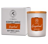 Bougie Parfumée Pain d'épice - Bougie Aromathérapie - Bougie de Cire de Soja - Bougie Luxe et Sensuelle - Désodorisant pour la Maison - Bougie Parfumée en Jarre - Idée pour Anniversaire - Noël