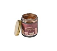 Bougie parfumée pain d'épices, durée de combustion de 45 heures, pot en verre avec couvercle en métal