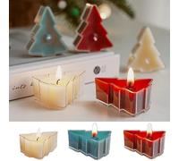 Bougie parfumée pour arbre de Noël, bougies chauffe-plat décoratives de Noël, bougies en forme d'arbre, bougies d'aromathérapie pour la décoration de la maison, 3 pièces
