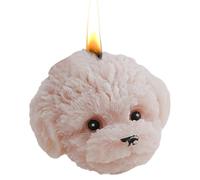 Bougie parfumée pour chien - Bougie en forme de chiot, adorable figurine de tête de chien, parfum de rose en de soja | Décoration de la maison, centre de table, accessoire de photograp