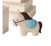 Bougie parfumée pour la maison - Figurine de cheval comme bijou pour l'année du cheval - Bougie parfumée aux animaux - Pour bureau, chambre à coucher, table à manger, salle de bain, dortoir d'étudiant