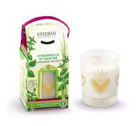 Bougie parfumée rechargeable 180g citronnelle et menthe