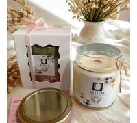 Bougie parfumée Ritualisée Forêt enchantée - Fabriquée à la main avec de la cire de soja naturelle, mèche de bois, parfum sapin, cèdre, jasmin et rose - Nettoyage énergétique et harmonie spirituelle