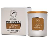 Bougie Parfumée Sandale Mystérieuse - Bougie de Cire de Soja - Bougie Huiles Essentielles - Bougie Aromathérapie Luxe et Sensuelle - Jusqu'à 45 Heures de Combustion - Bougie Parfumée en Jarre