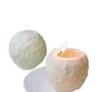 Bougie parfumée sphérique en spirale - Bougie décorative flottante en cire de soja creuse pour décoration d'intérieur - Blanc