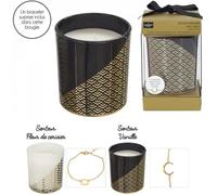 CMP Paris Bougie parfumée Vanille - Bijou Surprise - D 7,5 x H 7,9 cm - Noir