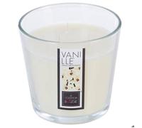 Bougie parfumée à la vanille - 13,5 x 12,5 cm - Verre - Blanc Blanc G