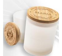 Bougie Parfumée Vanille avec Couvercle Bambou Personnalisé (VANILA)
