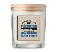 Bougie Parfumée Vanille J'ai peut-être l'air de t'écouter mais dans ma tête je pense qu'à mon berger blanc suisse J'ai peut-être l'air de t'écouter mais je ne pense qu'à - Activité