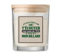 Bougie Parfumée Vanille J'ai peut-être l'air de t'écouter mais dans ma tête je pense qu'à mon billard J'ai peut-être l'air de t'écouter mais je ne pense qu'à - Activité