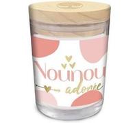 bougie parfumée vanille verre nounou 9.2cm - sud trading cd7820 Blanc G