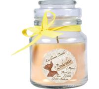 Bougie parfumée Verre à bonbons Design : Merci, Vanille ( jaune ) - 120g