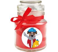 Bougie parfumée Verre à bonbons Design : Rétablissement, Rose ( rouge ) - 120g