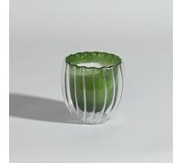 Bougie parfumée verte en verre 8.8x9x8.8cm Transparent