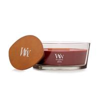 Bougie parfumée WoodWick avec mèche crépitante | Bougie Ellipse Rouge Oud | Bougies à combustion longue : Jusqu’à 50 heures de combustion | Le cadeau parfait pour les femmes