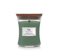 Bougie parfumée Woodwick menthe Leaves & Oak moyenne 275 g