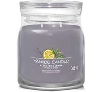 Bougie parfumée - Yankee Candle - Black Tea & Lemon - Cire de soja - 368g - 35 à 50 heures Gris