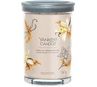 Bougie parfumée - YANKEE CANDLE - Vanilla Creme Brulee - Double mèche - Cire de soja - Verre décoratif