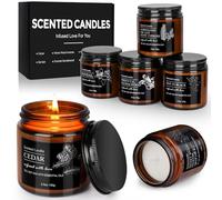 Bougie Parfumées, 6 ×3.5oz Coffret Bougies Parfumées Cadeau pour Femme Homme, Bougie Parfumées en Pot,100g Bougies Parfumées D'Intérieur pour Cadeau D'anniversaire, Noël