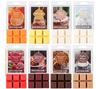 Bougie Parfumées Cires Coffret Cadeau Femme Soja Naturelle Longue Durée Bougie Chauffe Plat Parfumées Citron Lavande Cannelle pour Noel Mariage Anniversaire Bain Spa (Doux après-midi)