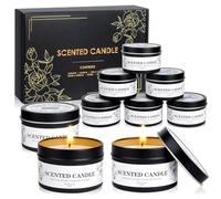 Bougie Parfumées, Coffret Bougies Parfumées Cadeau Pour Femme & Homme, 9 X 70g de Cire de Soja - Parfum Longue Durée - Bougies Parfumées D'Intérieur, Bougie Noel Candle Cadeau Femme