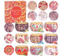 Bougie Parfumées pour Femme,Coffret Cadeau Femme,Coffret Bougies Parfuméese avec Couvercle pour Soulager le Stress,Cadeaux d'anniversaire pour Femmes, Cadeaux pour la Saint-Valentin