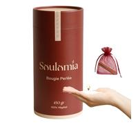 Bougie Perlée Soulomia Non Parfumée | Perles de Cire Végétale en Sable 450 g + 15 Mèches | Kit Écologique & Réutilisable pour Fabrication de Bougies Maison DIY
