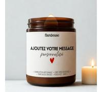 Bougie personnalisable - Créez votre bougie avec texte, prénom ou symbole - Cadeau unique et artisanal - Cire 100% végétale - Parfum de Grasse - Fabriquée en France - Flambeuse